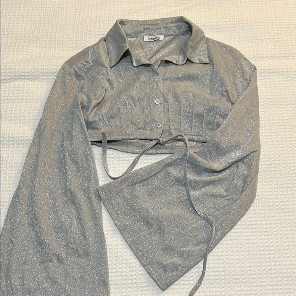 Silver Southern Cropped Long Sleeve
